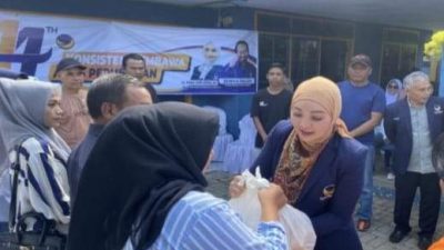 NasDem Bengkulu Bagikan Sembako, Wujud Nyata Kepedulian ke Warga