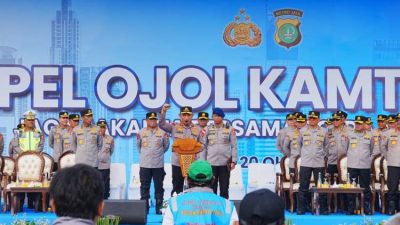 Kapolri Ajak Ojol Bersinergi Jaga Kamtibmas di Apel Monas