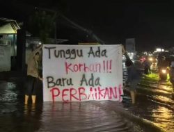 BEM UNIB Pasang Spanduk Kritik Pemerintah soal Banjir Rawa Makmur