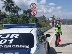 Sat PJR Polda Bengkulu Patroli Keamanan di Jalan Tol