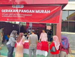 Dalam Satu Jam Dua Ton Beras SPHP Ludes, di Pasar Murah Polda Bengkulu