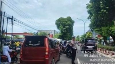 Sat Lantas Polresta Bengkulu Tertibkan Antrian BBM, Berikut Stok BBM di Sejumlah SPBU