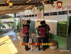 Personel Ditsamapta Kawal Distribusi Makanan Bergizi ke Sekolah