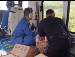 Polri Terjunkan Bantuan Bencana Melalui Airdrop ke Taput dan Tapteng