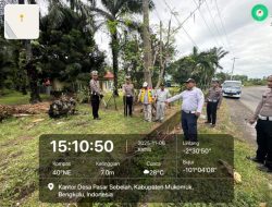 Ditlantas Polda Bengkulu Supervisi Rambu-Rambu Lalu Lintas di Polres Mukomuko