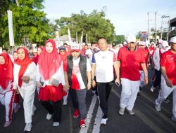 Rangkaian HUT ke-57 Provinsi Bengkulu, Jalan Sehat dan Senam Bersama Berlangsung Meriah