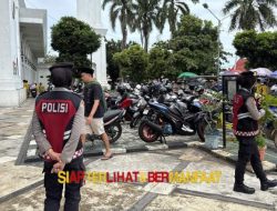 Polwan Samapta Polda Bengkulu Amankan Ibadah Jumat di Sejumlah Masjid Kota