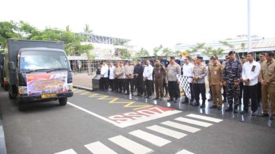 Polda Bengkulu Lepas Bantuan Logistik ke Tiga Provinsi Terdampak Bencana