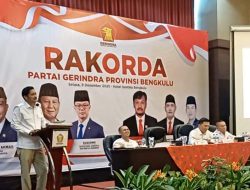 Rakor Gerindra Bengkulu Tegaskan Soliditas Jelang Pemilu
