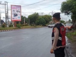 Pagi Mendung, Ditlantas dan Samapta Tetap Turun Atur Lalu Lintas
