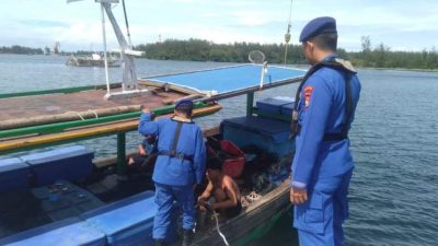 Kapal Polisi XXVII-2004 Patroli di Muara Dua, Nelayan Diingatkan Utamakan Keselamatan