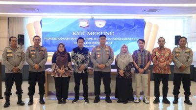 Wakapolda Bengkulu Pimpin Exit Meeting Pemeriksaan Interim Laporan Keuangan Polri TA 2025 oleh BPK RI di Polda Bengkulu