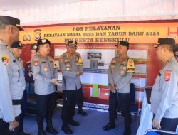 Jelang Nataru, Kapolda Bengkulu Cek Pos Pelayanan Gerbang Tol