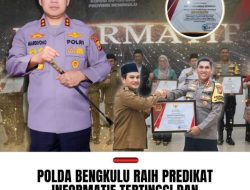 Polda Bengkulu Raih Predikat Informatif Tertinggi KIP, Jadi Badan Publik Terbaik