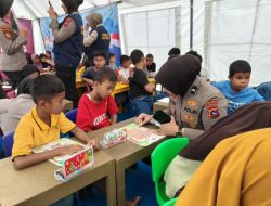 Pulihkan Trauma Anak Pascabanjir, Polri Gelar Trauma Healing di Padang Pariaman