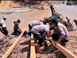7 Jembatan Darurat Dibangun di Wilayah Terisolir Aceh Tengah