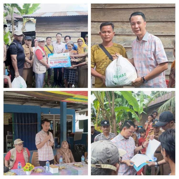 Bupati Rejang Lebong H. Muhammad Fikri Thobari meninjau lokasi terdampak banjir di Sindang Beliti Ilir