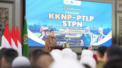 Wamen ATR Ossy Dermawan melepas Taruna STPN untuk KKN Pertanahan restorasi arsip pascabencana di Aceh dan Sumut.
