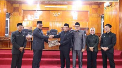 Rapat paripurna DPRD Bengkulu Selatan persetujuan raperda perubahan OPD