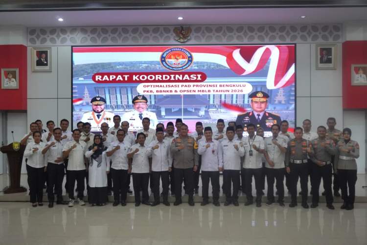 Pemprov Bengkulu dan Polda Bengkulu menggelar rapat koordinasi optimalisasi Pendapatan Asli Daerah tahun 2025