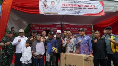 Kondisi jalan desa Tambang Sawah Kabupaten Lebong yang kini mulus setelah dibangun melalui Program Bantu Rakyat