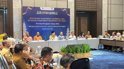 Asisten II Setda Bengkulu R.A. Denni membuka kegiatan Bencoolen Investment Gathering (BIG) RIRU 2026 bersama Bank Indonesia di Bengkulu