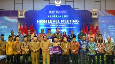 Wakil Gubernur Bengkulu Mian membuka High Level Meeting TP2DD se-Provinsi Bengkulu di Hotel Mercure Bengkulu