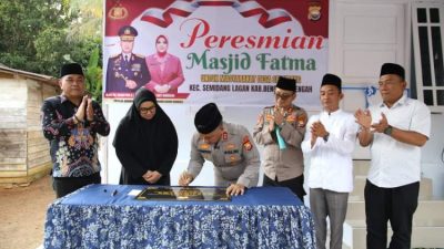 Kapolda Bengkulu Resmikan Masjid Fatma di Bengkulu Tengah