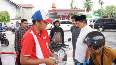 Wakil Gubernur Bengkulu meninjau stok BBM di SPBU KM 6.5 Kota Bengkulu