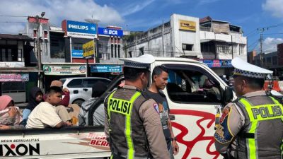 Dilarang Angkut Penumpang di Bak Terbuka, Satlantas Kepahiang Bertindak