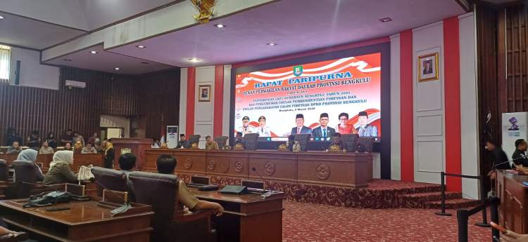 Rapat Paripurna ke-3 DPRD Provinsi Bengkulu Tahun 2026 membahas LKPJ dan polemik PAW Ketua DPRD