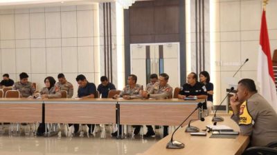 Pejabat Polda Bengkulu mengikuti rapat analisis dan evaluasi Program Quick Wins Polri secara daring bersama Posko Presisi Mabes Polri.