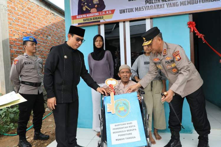 Kapolda Bengkulu Resmikan Bedah Rumah ke-68 untuk Warga Disabilitas di Kota Bengkulu