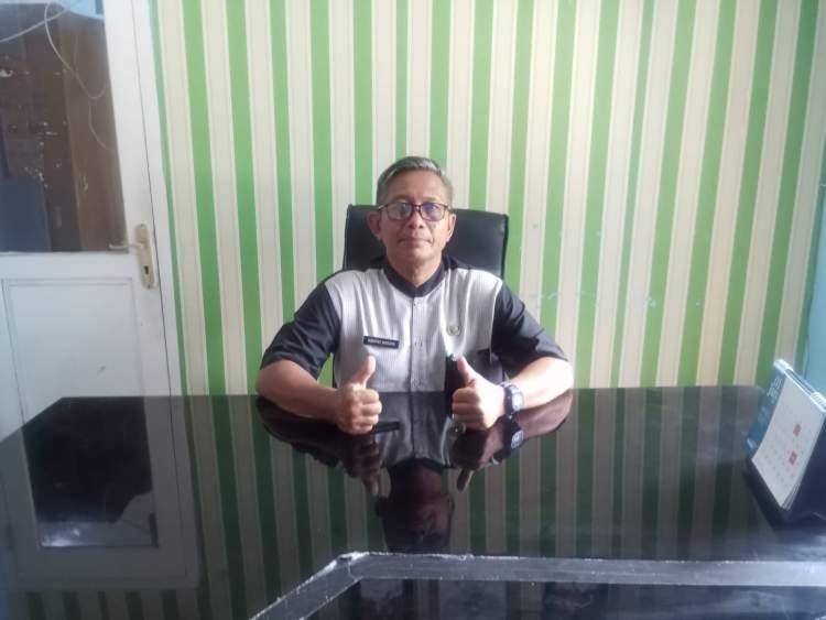 Sekretaris Disperindag Mukomuko Hidayat Budaya menyampaikan paparan program kerja Disperindag tahun 2026.