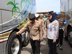 Kapolda Bengkulu Cek Kelayakan Bus Mudik Lewat Rampcheck Lebaran 2026