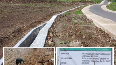 Kondisi proyek pematangan lahan IAIN Curup yang diduga tidak sesuai spesifikasi teknis dan menjadi sorotan publik