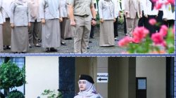 Pegawai BPN Bengkulu Tengah mengikuti apel pagi dengan arahan percepatan PTSL dan adaptasi P3K