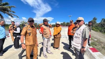 Kondisi Jembatan Air Martan di Seluma yang terdampak arus deras namun masih dalam kondisi aman