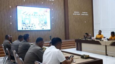 Irwasda Polda Bengkulu mengikuti rapat koordinasi TIK Polri secara virtual dari ruang command center