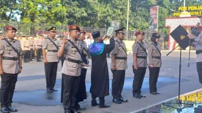 Prosesi rotasi dan serah terima jabatan pejabat di Polresta Bengkulu
