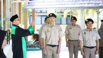 Pelantikan satgas dan panitia ajudikasi PTSL 2026 di Kantor Pertanahan Bengkulu Tengah