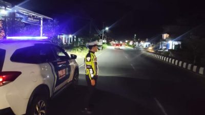 patroli malam Satlantas Bengkulu Selatan cegah balap liar dan tindak kriminal di Jalan Jenderal A. Yani