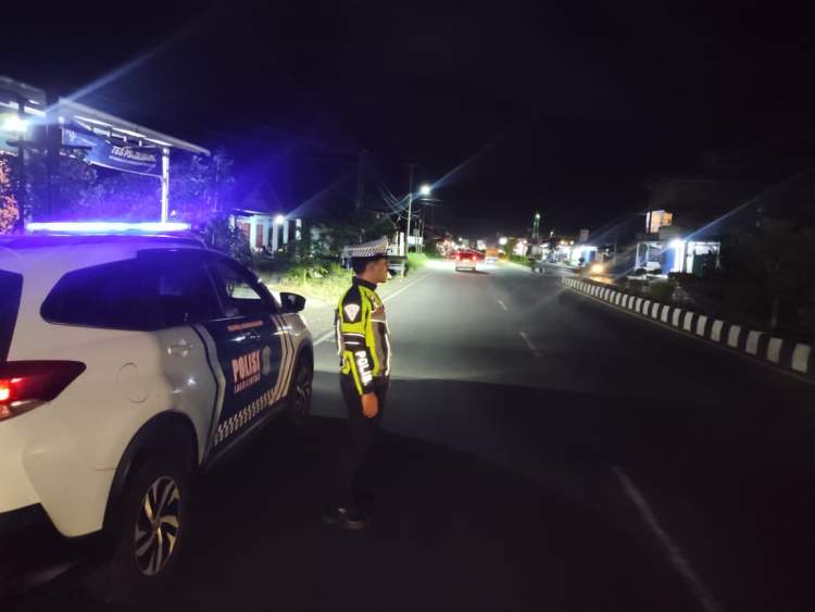 patroli malam Satlantas Bengkulu Selatan cegah balap liar dan tindak kriminal di Jalan Jenderal A. Yani