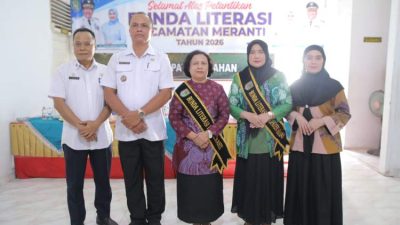 Bunda Literasi Asahan Yusnila Indriati Taufik melantik Bunda Literasi Kecamatan Meranti untuk penguatan budaya baca dan literasi masyarakat di Kabupaten Asahan