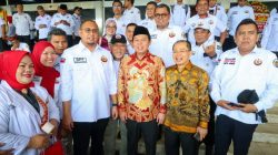 Sultan Baktiar Najamudin saat menghadiri pengukuhan DPP Ikatan Keluarga Minang di Senayan Jakarta