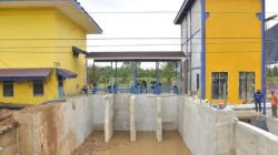 pintu air Tanjung Agung Bengkulu dengan sistem pompa pengendalian banjir yang baru selesai dibangun
