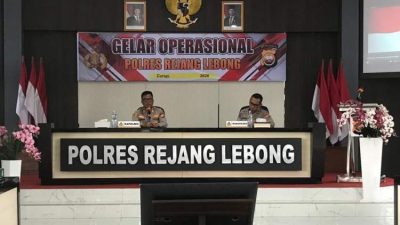 Kapolres Rejang Lebong memimpin Gelar Operasional Triwulan I 2026 bersama jajaran