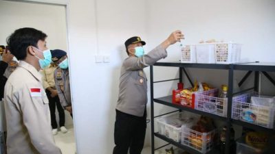 Kapolda Bengkulu mengecek dapur gizi Brimob Kandang