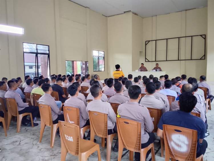 Kapolres Kepahiang memberi arahan program ketahanan pangan