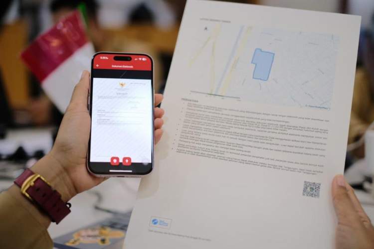 Tampilan aplikasi Sentuh Tanahku untuk mengecek data sertipikat tanah secara online